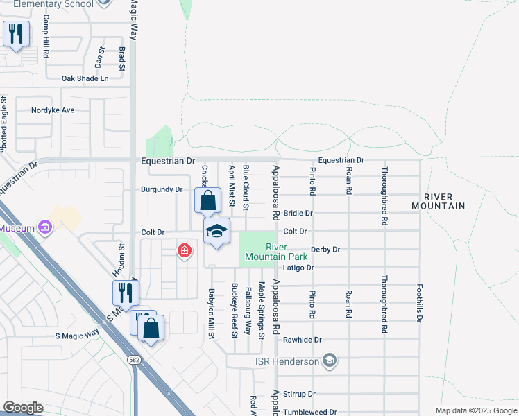 map of restaurants, bars, coffee shops, grocery stores, and more near 1425 Heartstring Court in Henderson