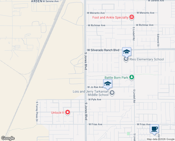 map of restaurants, bars, coffee shops, grocery stores, and more near 9863 South Russian Hill Street in Las Vegas