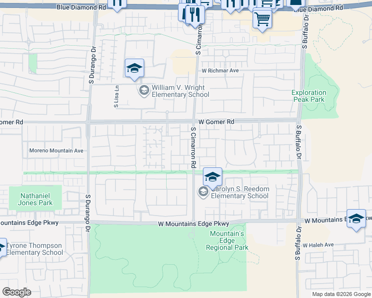 map of restaurants, bars, coffee shops, grocery stores, and more near 9804 Gifthouse Street in Las Vegas