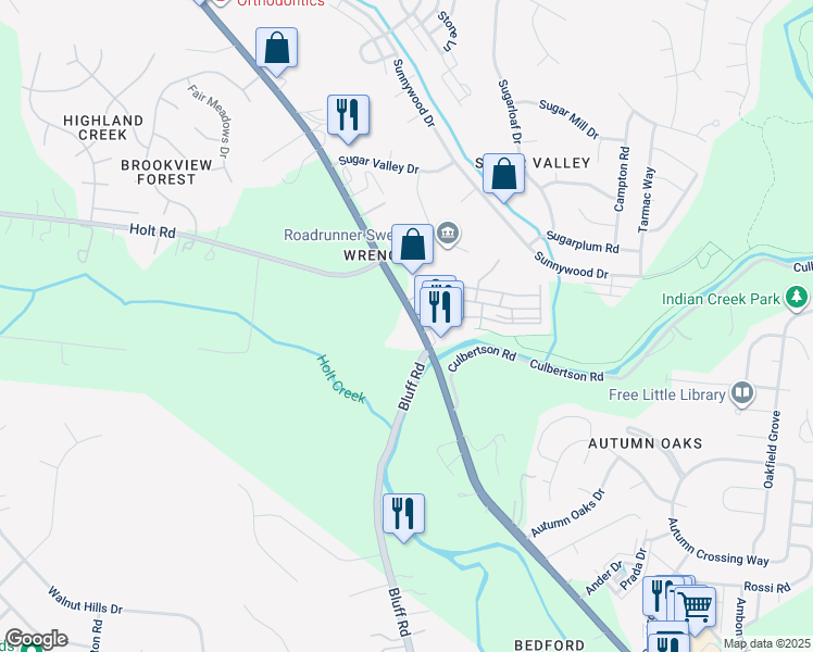 map of restaurants, bars, coffee shops, grocery stores, and more near 6433 U.S. 31 Alternate in Nashville