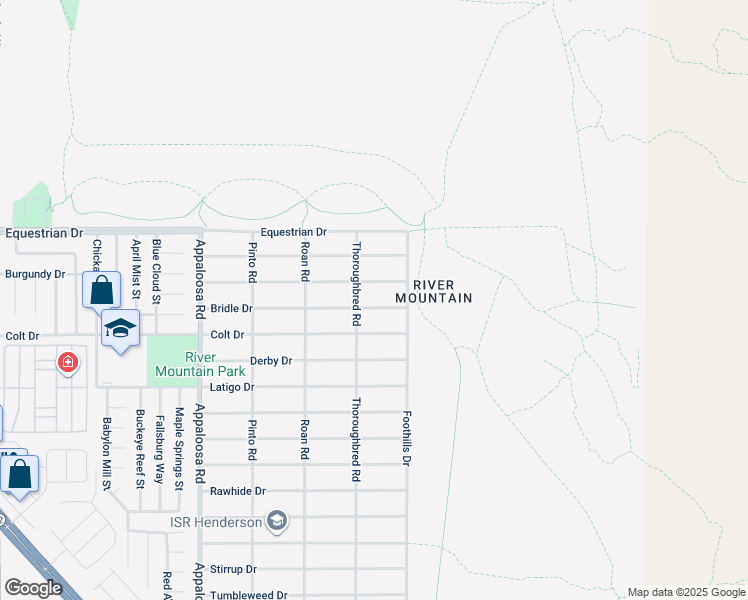 map of restaurants, bars, coffee shops, grocery stores, and more near 1660 Bridle Drive in Henderson