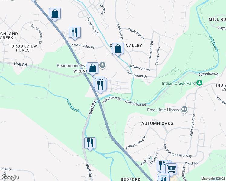 map of restaurants, bars, coffee shops, grocery stores, and more near 8501 Burnham Lane in Nashville