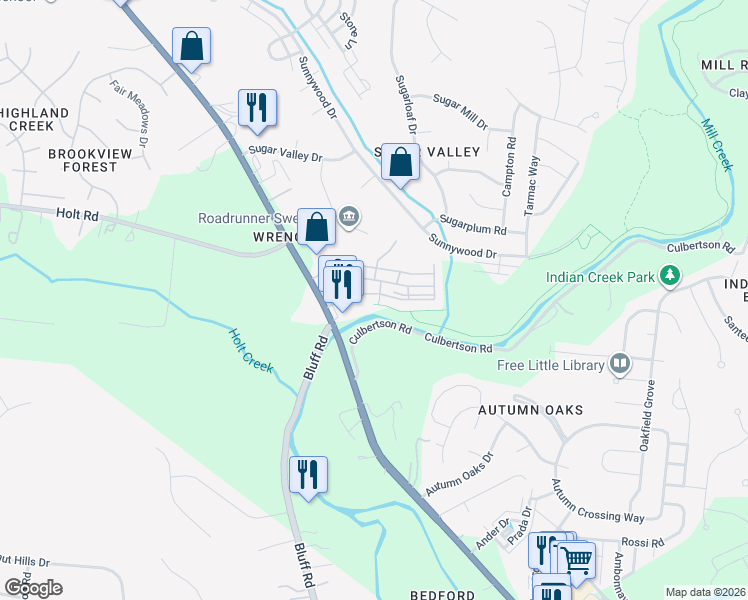 map of restaurants, bars, coffee shops, grocery stores, and more near 8511 Burnham Lane in Nashville