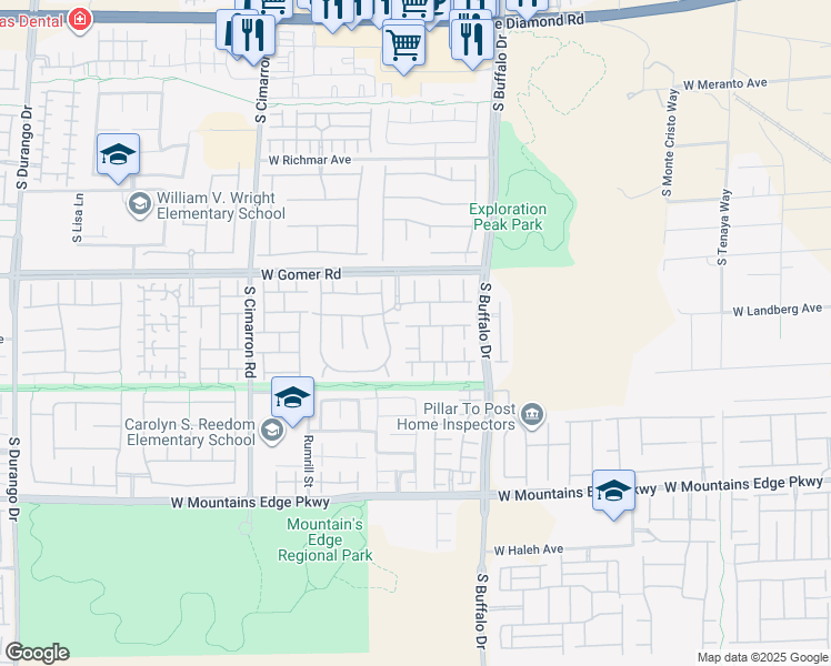 map of restaurants, bars, coffee shops, grocery stores, and more near 7927 Brianna Cheerful Avenue in Las Vegas