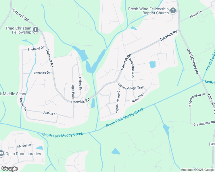 map of restaurants, bars, coffee shops, grocery stores, and more near 5009 Hogan Point Court in Winston-Salem
