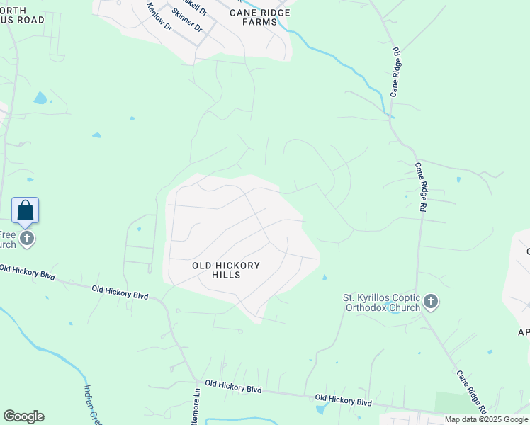 map of restaurants, bars, coffee shops, grocery stores, and more near 7908 Rainey Drive in Nashville