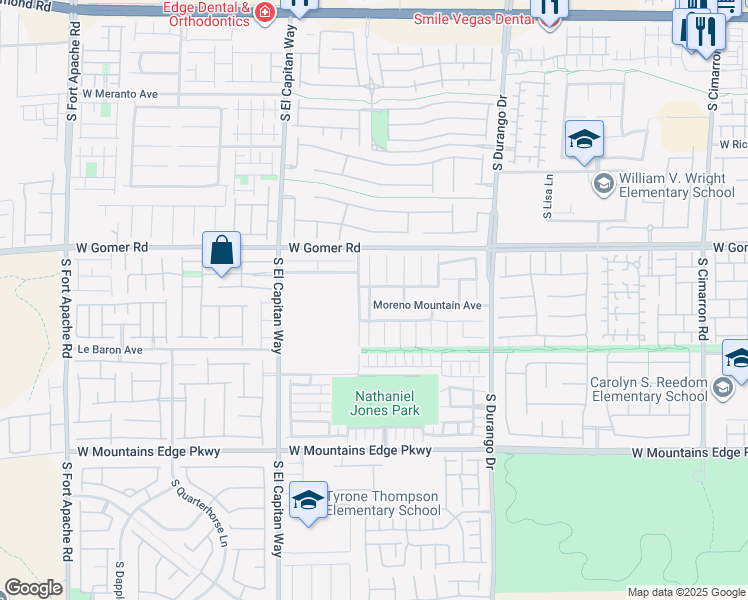 map of restaurants, bars, coffee shops, grocery stores, and more near 8816 Moreno Mountain Avenue in Las Vegas