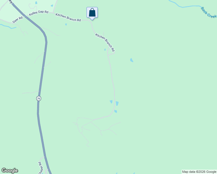 map of restaurants, bars, coffee shops, grocery stores, and more near 1000-1080 Kitchen Branch Road in Greeneville