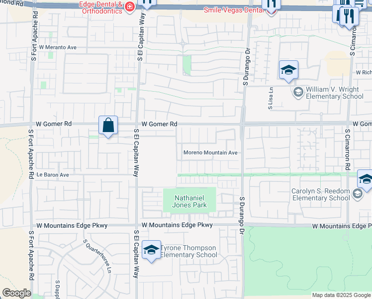 map of restaurants, bars, coffee shops, grocery stores, and more near 8808 Moreno Mountain Avenue in Las Vegas