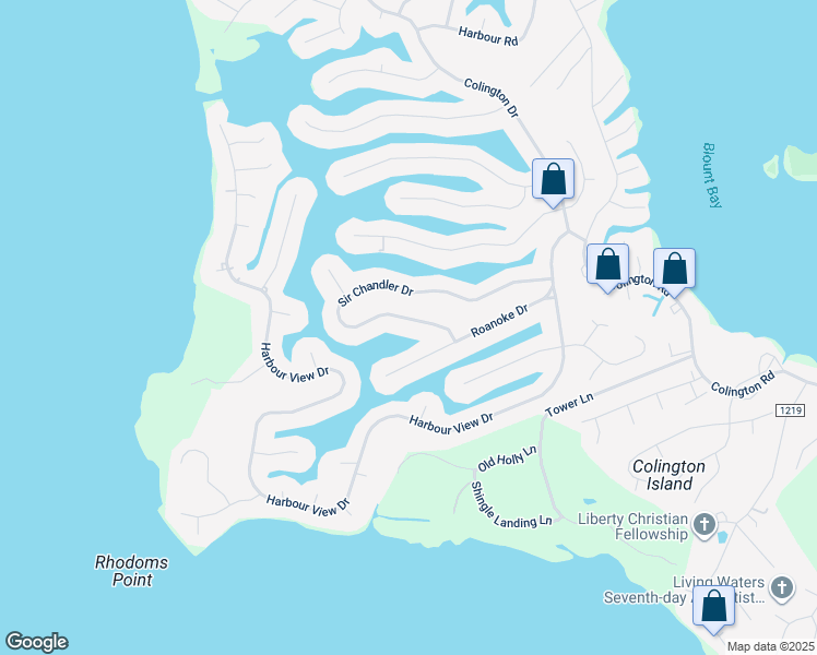 map of restaurants, bars, coffee shops, grocery stores, and more near 354 Sir Chandler Drive in Kill Devil Hills