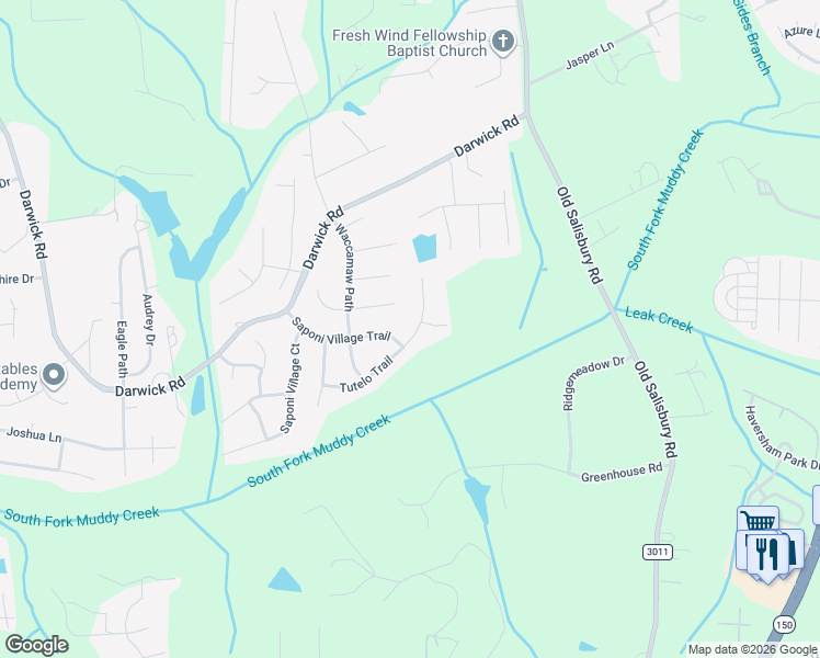 map of restaurants, bars, coffee shops, grocery stores, and more near 5035 Tutelo Trail in Winston-Salem