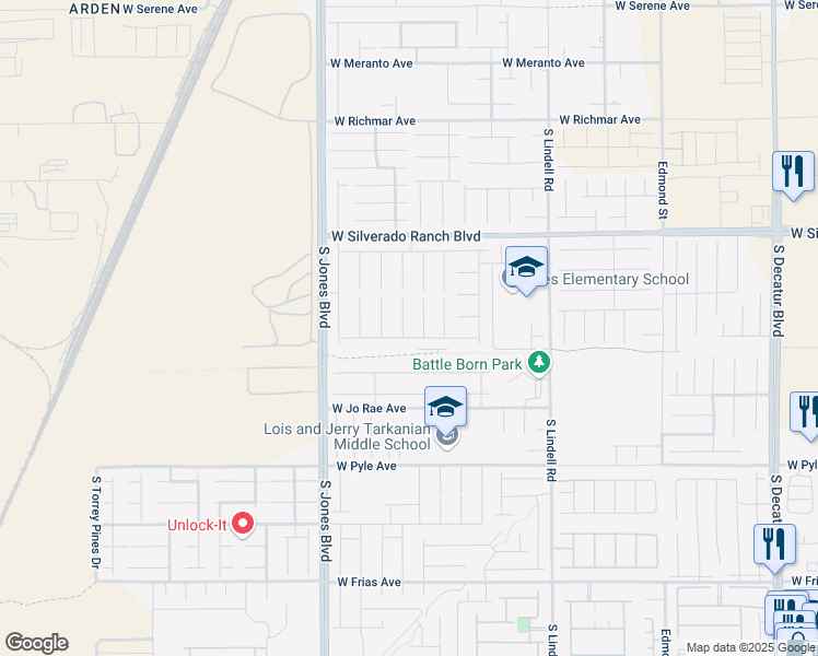 map of restaurants, bars, coffee shops, grocery stores, and more near 9876 Parador Cellars Court in Las Vegas