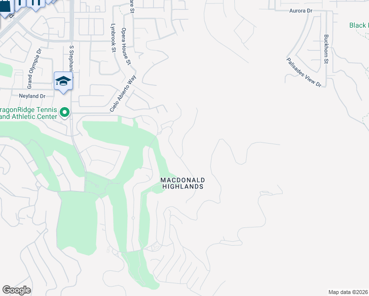 map of restaurants, bars, coffee shops, grocery stores, and more near 446 Tranquil Peak Court in Henderson