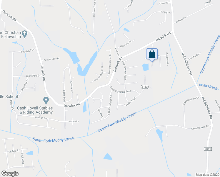 map of restaurants, bars, coffee shops, grocery stores, and more near 2001 Saponi Village Court in Winston-Salem