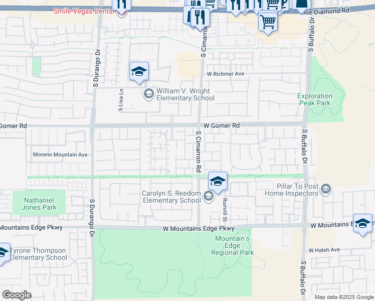 map of restaurants, bars, coffee shops, grocery stores, and more near 9804 Gifthouse Street in Las Vegas