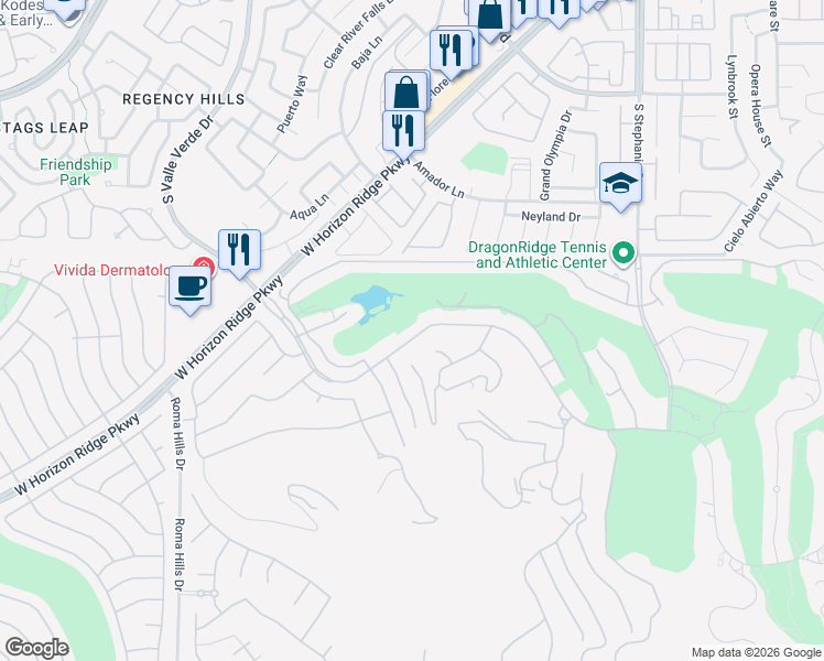 map of restaurants, bars, coffee shops, grocery stores, and more near 1512 Macdonald Ranch Drive in Henderson