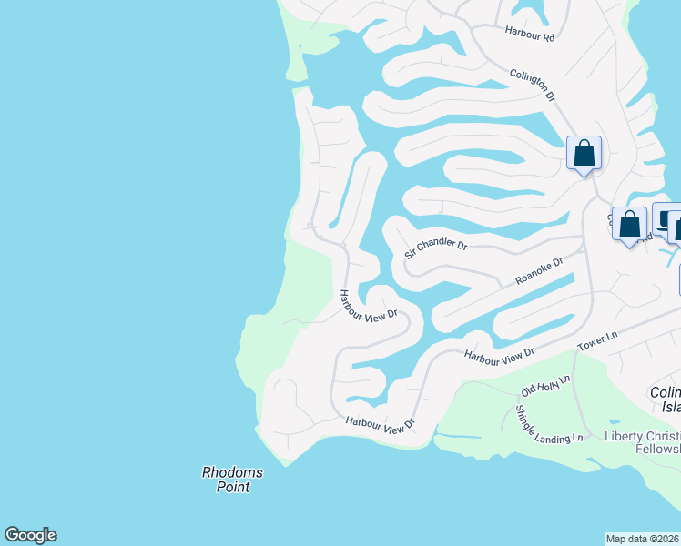 map of restaurants, bars, coffee shops, grocery stores, and more near 1315 Harbour View Drive in Kill Devil Hills