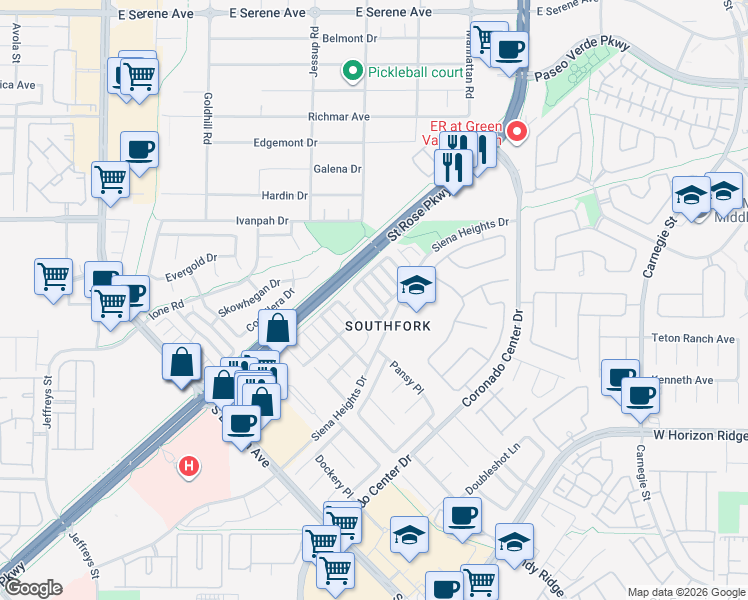 map of restaurants, bars, coffee shops, grocery stores, and more near 513 Crumpler Place in Henderson