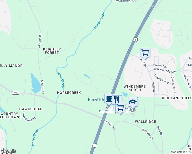 map of restaurants, bars, coffee shops, grocery stores, and more near 3806 Sonata Street in Wake Forest