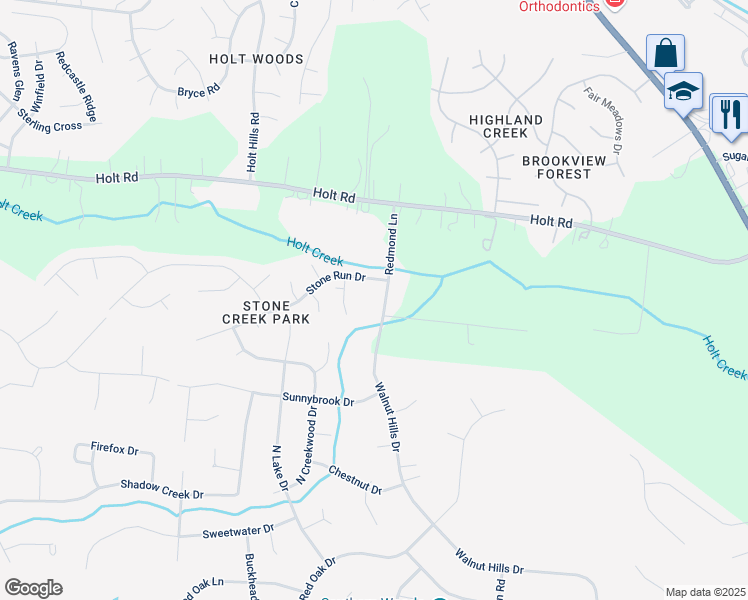 map of restaurants, bars, coffee shops, grocery stores, and more near 6548 Redmond Lane in Nashville