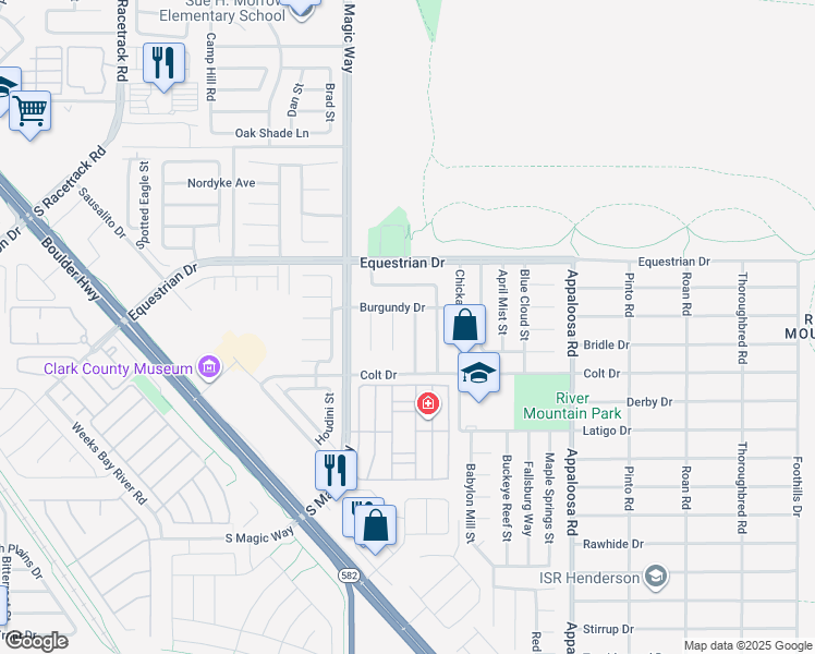 map of restaurants, bars, coffee shops, grocery stores, and more near 1921 Spring Lake Drive in Henderson