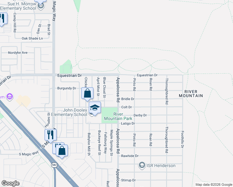 map of restaurants, bars, coffee shops, grocery stores, and more near 1425 Heartstring Court in Henderson