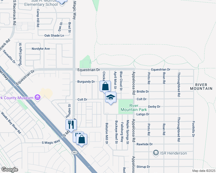 map of restaurants, bars, coffee shops, grocery stores, and more near 1889 Longmeadow Street in Henderson