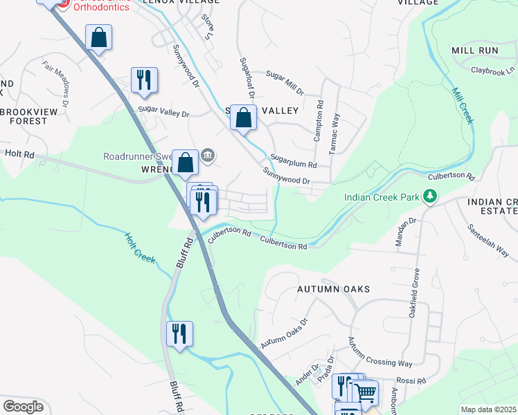 map of restaurants, bars, coffee shops, grocery stores, and more near 8232 Lenox Creekside Drive in Nashville