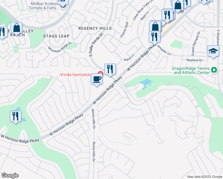 map of restaurants, bars, coffee shops, grocery stores, and more near 1704 Cypress Manor Drive in Henderson