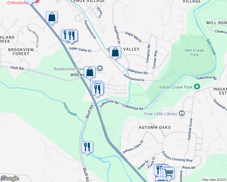 map of restaurants, bars, coffee shops, grocery stores, and more near 8212 Lenox Creekside Drive in Nashville