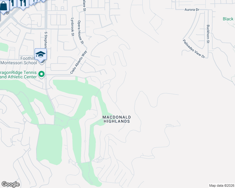 map of restaurants, bars, coffee shops, grocery stores, and more near 447 Tranquil Peak Court in Henderson