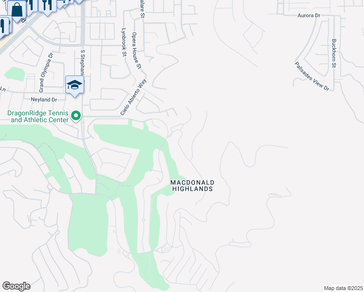 map of restaurants, bars, coffee shops, grocery stores, and more near 442 Serenity Point Drive in Henderson
