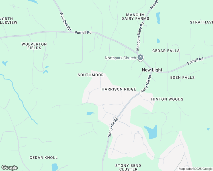 map of restaurants, bars, coffee shops, grocery stores, and more near 1101 Harrison Ridge Road in Wake Forest