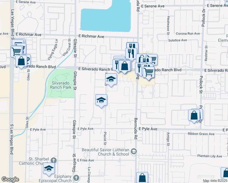 map of restaurants, bars, coffee shops, grocery stores, and more near 326 Jolly January Avenue in Las Vegas