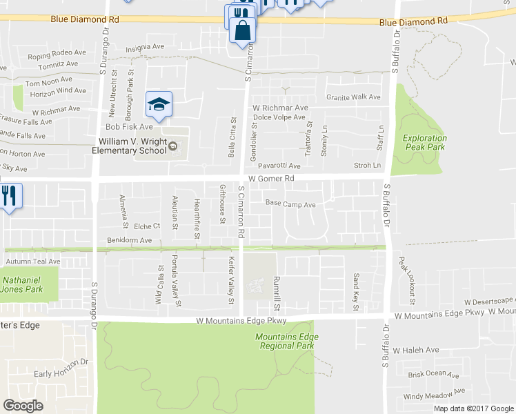 map of restaurants, bars, coffee shops, grocery stores, and more near 9799 Mount Kenyon Street in Las Vegas