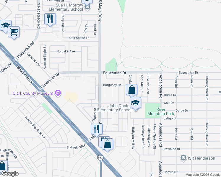 map of restaurants, bars, coffee shops, grocery stores, and more near 1911 Red Sand Court in Henderson