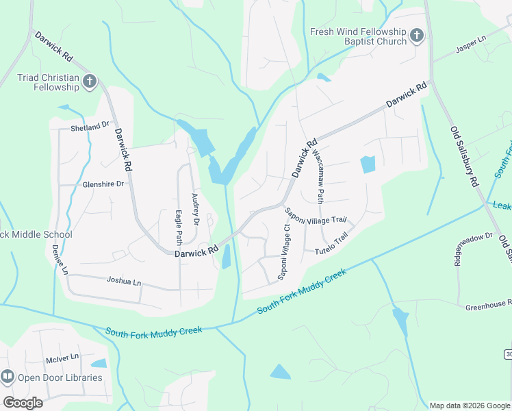 map of restaurants, bars, coffee shops, grocery stores, and more near 5009 Hogan Point Court in Winston-Salem