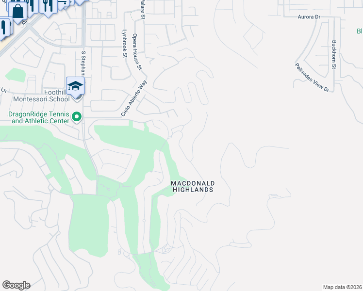 map of restaurants, bars, coffee shops, grocery stores, and more near 447 Tranquil Peak Court in Henderson