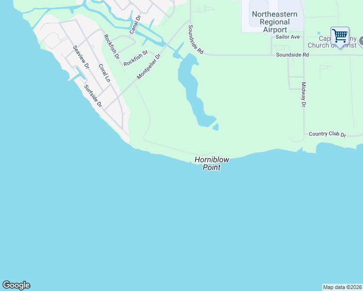 map of restaurants, bars, coffee shops, grocery stores, and more near 125 Horniblow Point Rd in Edenton
