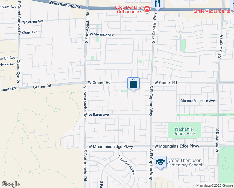 map of restaurants, bars, coffee shops, grocery stores, and more near 9764 Bedstraw Street in Las Vegas