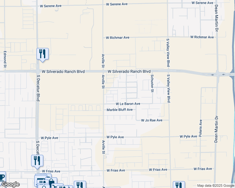 map of restaurants, bars, coffee shops, grocery stores, and more near Kings Glen Street in Enterprise