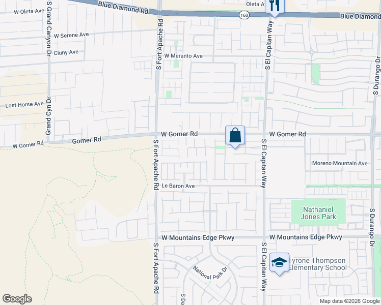 map of restaurants, bars, coffee shops, grocery stores, and more near 9768 Plane Tree Court in Las Vegas
