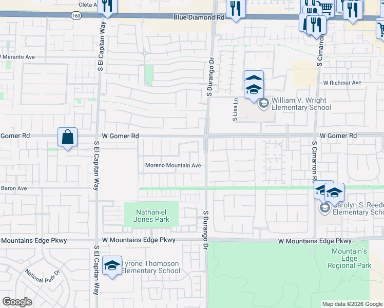 map of restaurants, bars, coffee shops, grocery stores, and more near 9746 Logrondo Street in Las Vegas