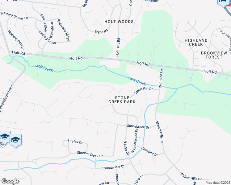 map of restaurants, bars, coffee shops, grocery stores, and more near 7117 Holt Run Drive in Nashville