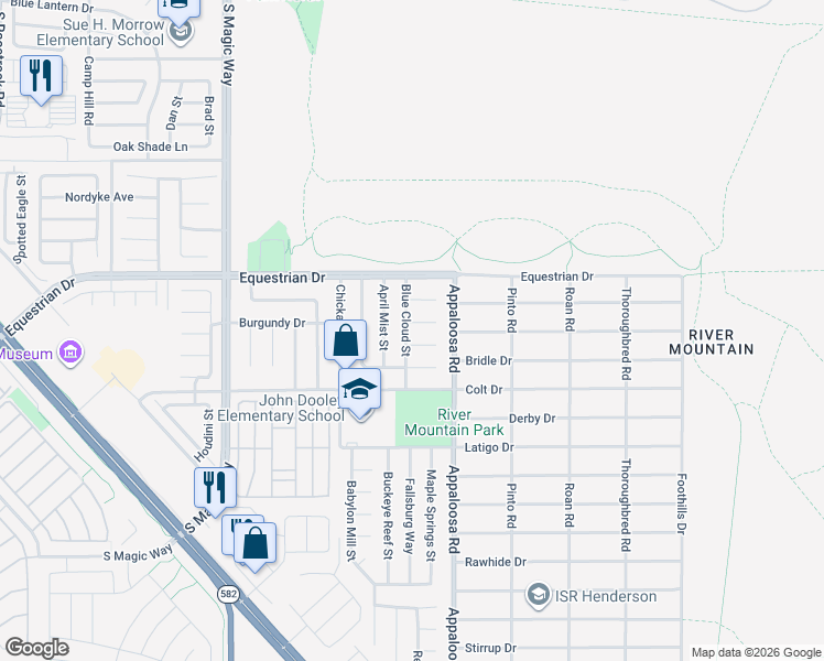 map of restaurants, bars, coffee shops, grocery stores, and more near 1401 Heavenly Court in Henderson