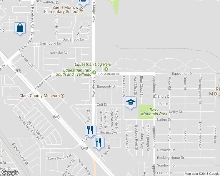 map of restaurants, bars, coffee shops, grocery stores, and more near 1901 Spring Lake Drive in Henderson