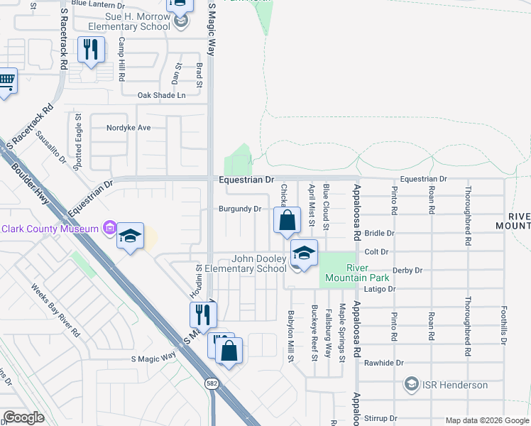 map of restaurants, bars, coffee shops, grocery stores, and more near 1901 Golden Shadow Court in Henderson