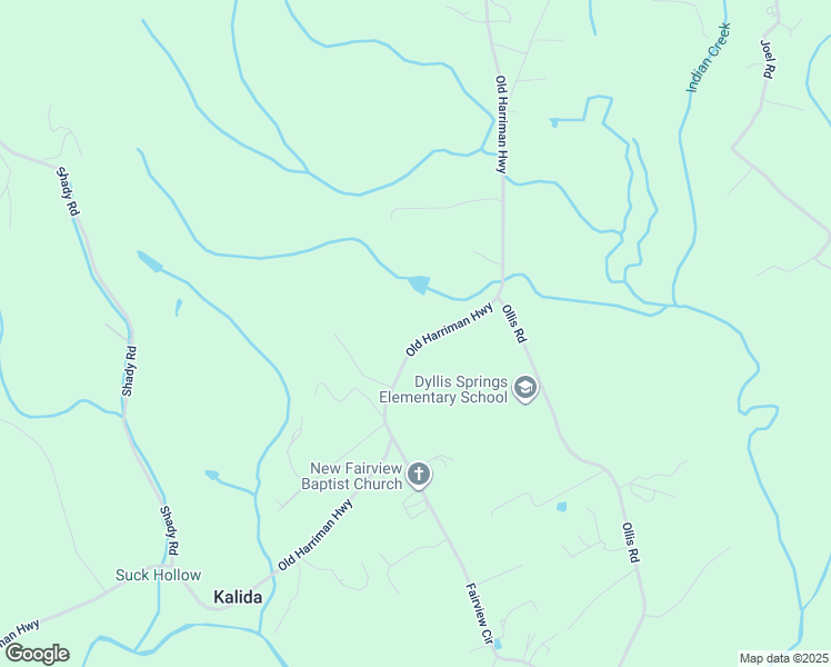 map of restaurants, bars, coffee shops, grocery stores, and more near 1140 Old Harriman Highway in Oliver Springs