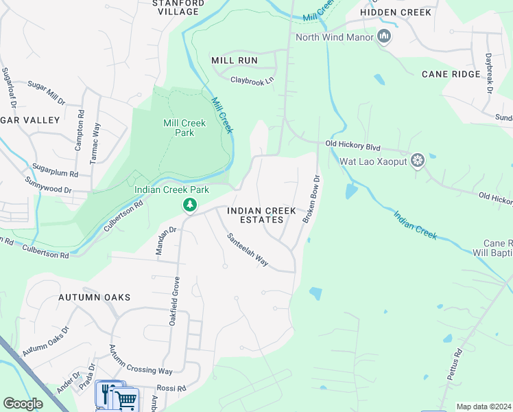 map of restaurants, bars, coffee shops, grocery stores, and more near 6988 Calderwood Drive in Nashville