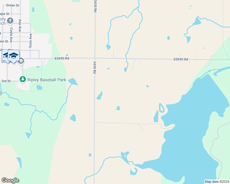 map of restaurants, bars, coffee shops, grocery stores, and more near in Ripley